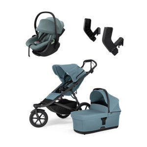 Thule Urban Glide 3 - terenowy wózek głęboko-spacerowy z fotelikiem 3w1-Mid Blue on Black