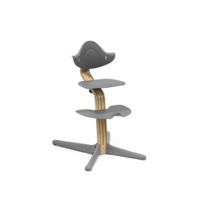 Stokke Nomi z Baby Set - krzesełko z zestawem dziecięcym-Oak Grey-Baby Set White
