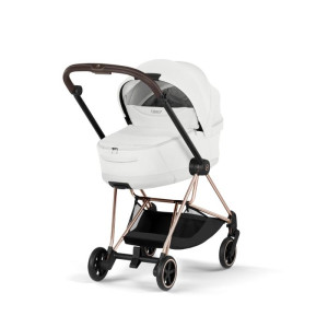 Cybex Mios 4.0 Style - wózek głęboko-spacerowy 2w1-Off White-Rosegold (with brown leather)