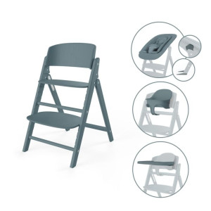 Cybex Click & Fold 4w1 - krzesełko z bujaczkiem, zestawem Baby Set i tacką-Stone Blue
