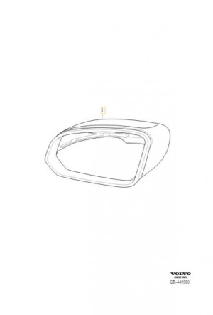 Original Volvo Spiegelkappe (724) Pine Grey links 39849821