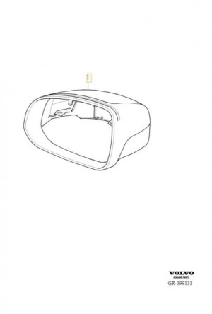 Original Volvo XC60 Spiegelkappe R-Design silber matt links 31462674