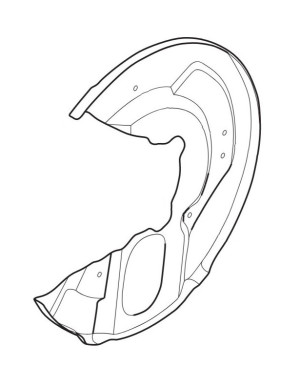 Original Volvo Ankerblech Spritzblech Vorderachse links 31665558