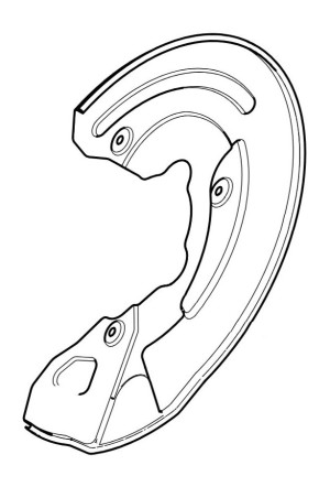 Original Polestar 2 (ab 2021) Ankerblech Spritzblech Vorderachse links 32373454