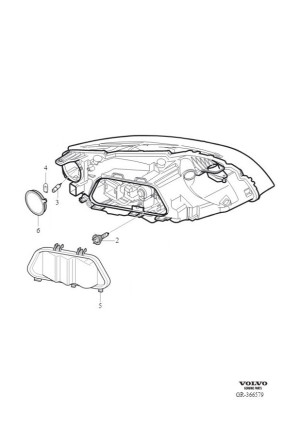 Original Volvo V40 V40CC (2013-2019) Hauptscheinwerfer Xenon rechts 31420122