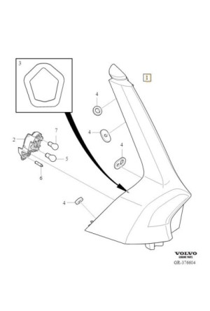 Original Volvo Rücklicht rechts 31395929