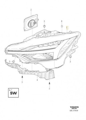 Polestar 2 Pixel-LED Scheinwerfer Rechts 32228754