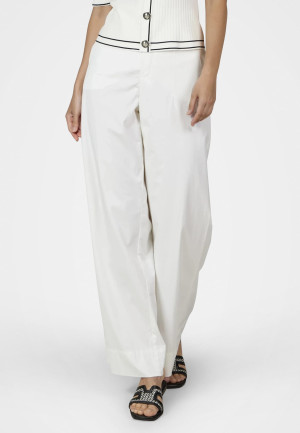 Baumwollhose mit weitem Bein