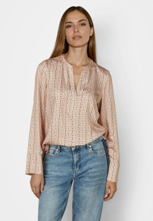 Bluse mit grafischem Print