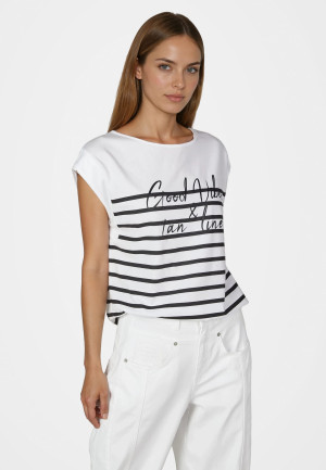 Shirt mit Streifen und Pailletten