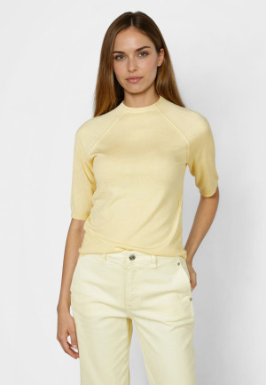 Turtleneck Pullover mit sichtbaren Nähten