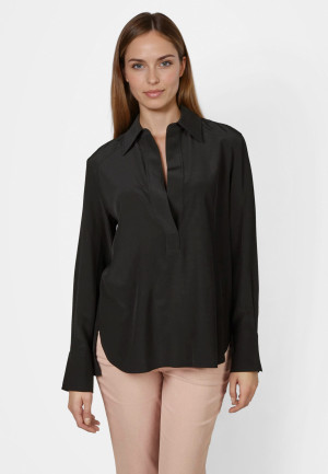 Bluse mit Polokragen