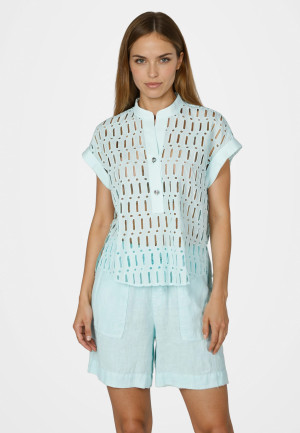 Bluse aus Lochstickerei