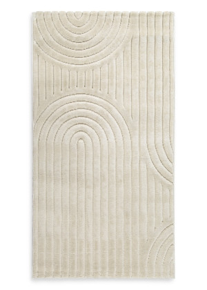 Dywan 80x150 cm beżowy z tłoczonym wzorem 3D VENUS BOHO 2