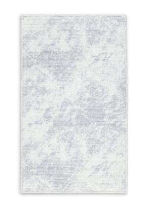 Dywan 50x80 cm szaro, biały zdobiony delikatnie przecieraną powierzchnią PRINT 1