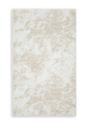 Dywan 50x80 cm beżowo, biały zdobiony delikatnie przecieraną powierzchnią PRINT 1