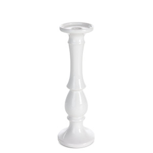 Świecznik ceramiczny JOLY biały 10x32 cm minimalistyczny