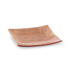 Patera ceramiczna ELDA czerwono-brązowa 22 x 22 cm