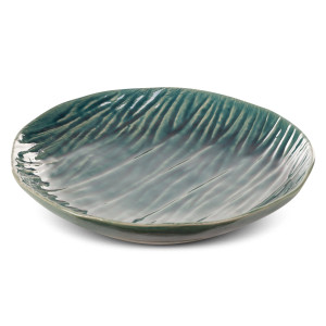 Patera ceramiczna REA zielona Ø 25 cm okrągła dekoracyjna