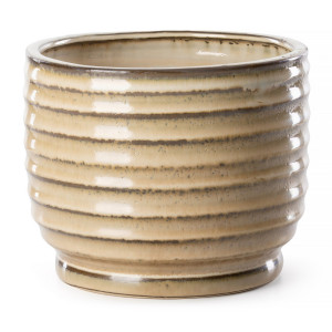 Doniczka ceramiczna BENA jasnobrązowa Ø19 cm, wys. 15 cm