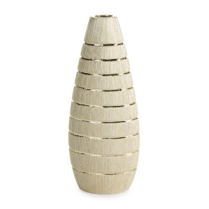 Wazon dekoracyjny MELINDA szampański Ø 18 cm wys. 38 cm