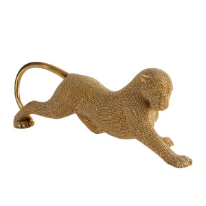 Figurka pantera ELDO złota 33x9x12 cm