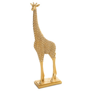 Figurka żyrafa SENTI złota 12x6x34 cm żywica poliestrowa