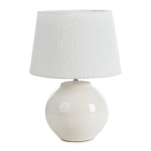 Lampa COLINS biała Ø37x50 cm ceramika abażur boho E27