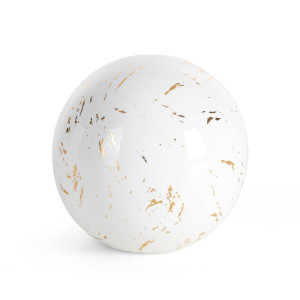 Kula ceramiczna ARIELA biało-złota Ø10 cm