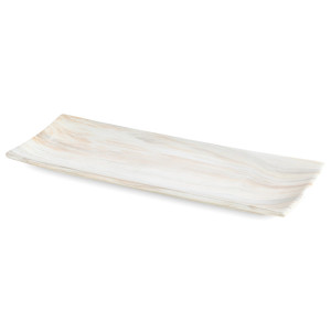 Patera ceramiczna ALIANA beżowo-biała 39x14x4 cm