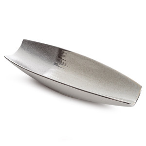 Patera MAX kremowo-srebrna 41x15x8 cm - ceramika