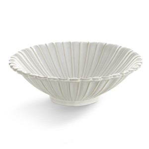 Misa ceramiczna AVRIL kremowa boho Ø25x8 cm przecierana