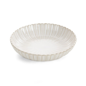 Misa ceramiczna AVRIL kremowa boho Ø24x5 cm przecierana