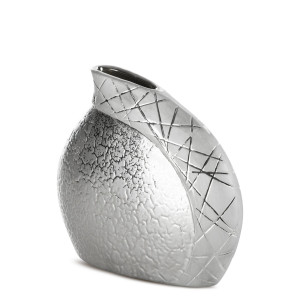Wazon dekoracyjny ALIRA srebrny 20x8x19 cm ceramika