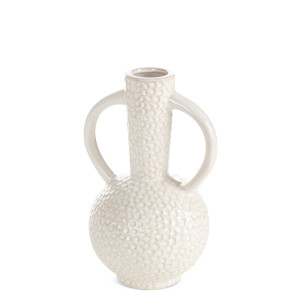 Wazon dekoracyjny SEA SUMMER kremowy Ø15 cm, wys. 24 cm