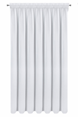 Firana ARLETA biała 350x270 cm na taśmie - gładki szyfon