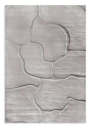 Dywan ALBA srebrny 160 x 230 cm strukturalny tłoczony 3D nowoczesny