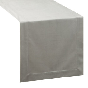 Bieżnik poliester 40x140 cm srebrny MELINDA Eurofirany na stół dekoracyjny