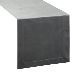 Bieżnik poliester 40x140 cm stalowy MELINDA Eurofirany na stół dekoracyjny