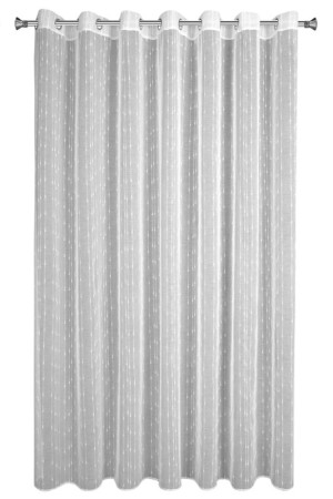 Firana etamina 350x250 cm biały BECKY przelotki gotowa do salonu zwiewna