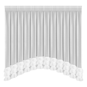 Firana taśma 400x160 ARABELLA 3 biała łuk