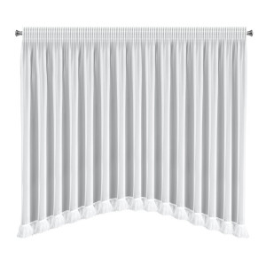 Firana taśma 400x160 ARABELLA 1 biała łuk