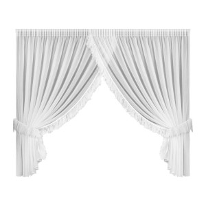 Firana taśma 400x180 ARABELLA 1 biała