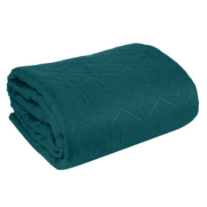 Narzuta z 170x210 cm turkusowy BONI Eurofirany na łóżko dekoracyjna miękka
