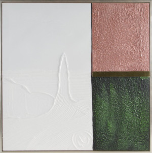 Obraz abstrakcja geometryczna 80x80 biały