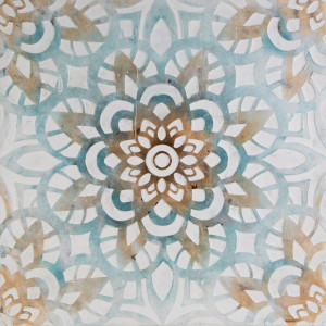 Obraz abstrakcja geometryczna 80x80 niebieski
