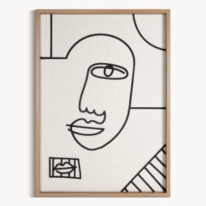 Obraz abstrakcja geometryczna 50x70 beżowy