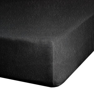 Prześcieradło frotte 140x200 D91 czarne