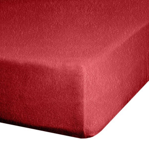 Prześcieradło frotte 160x200 D91 czerwone