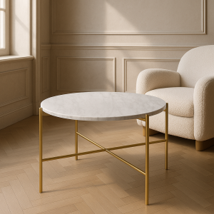 Stolik marmurowy Inger Gold - Marlé Home